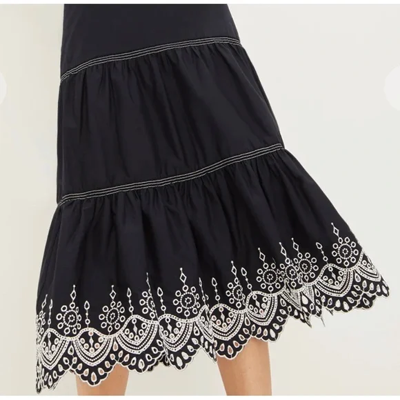 Veronica Beard Amaia Eyelet 100% cotton dress.  Size medium. - Picture 3 of 4